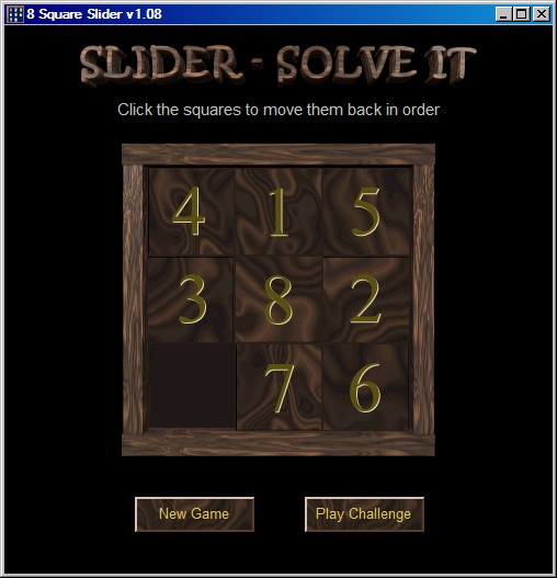 8 Square Slider Puzzle